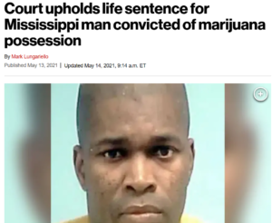the New THCA rullings would of saved this black man from life in prison with no parole